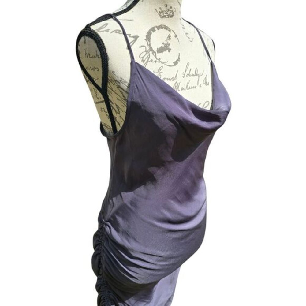 Free People‎ Day To Night Adjustable Cowl Neck Slip Dress Anthracite Gray Medium - Picture 3 of 8